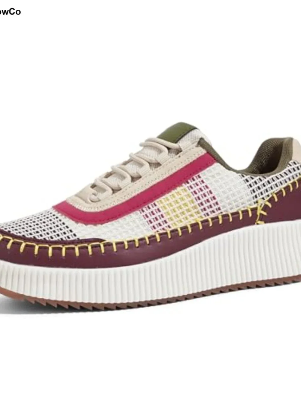 Woven Platform Sneakers Chunky Tennis Shoes Anti-Slip